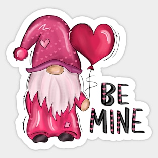 Be Mine Gnome Valentine's Day Girlfriend Sticker